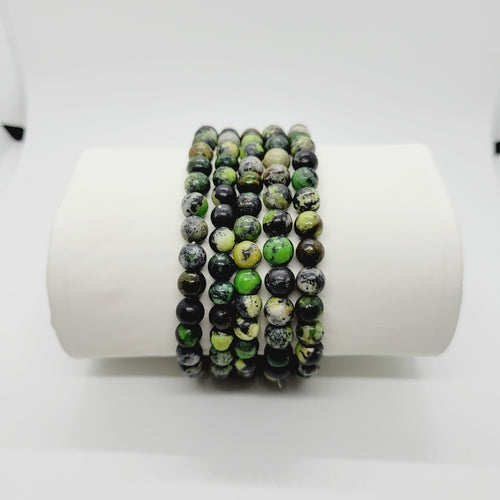 Green Chrysoprase Stone Bracelets Metaphysical Reiki Boho