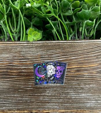Purple and white tarot card vinyl sticker