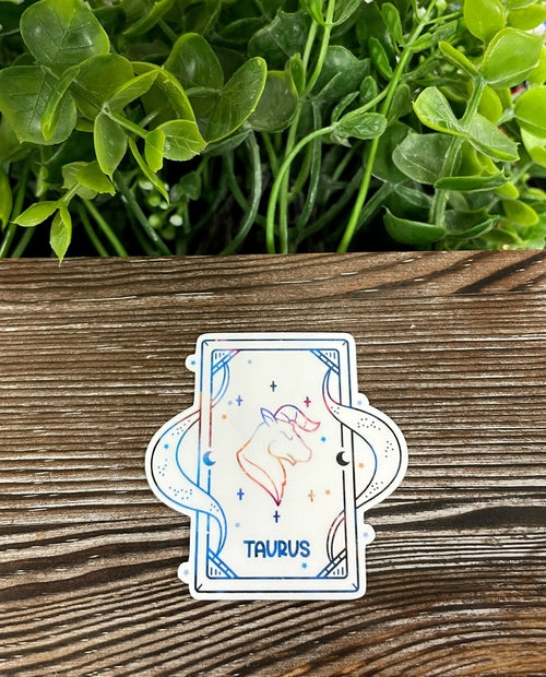 Stier Sternzeichen Tarotkarte Aufkleber | Aufkleber oder Magnet