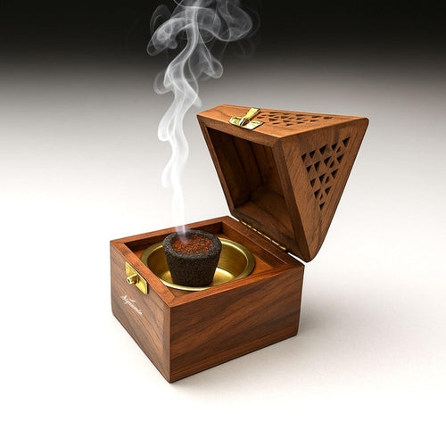Wooden Sambrani Dhoop Stand Incense Holder