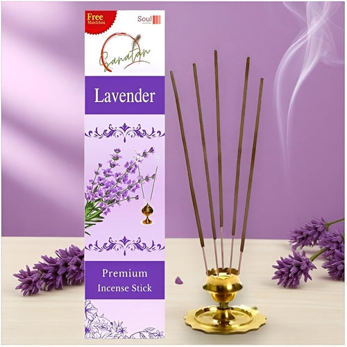 80 Incense Sticks, Free Matchbox | 9 Inch Long Organic | Classic
