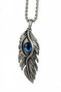 Halskette mit mystischem blauen Auge, Stern- und Symbolmotiven
