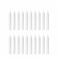 Bougies-chandelles blanches en cire pure non parfumée – Paquet de 20