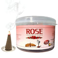 Rose Dhoop Cone Incense 50 Cones, Free Matchbox | Natural Fragrance