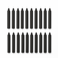 Unscented Pure Wax Stick Candle Pack of 20 (Black)