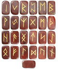 Roter Jaspis Runenset 25tlg. Heilung