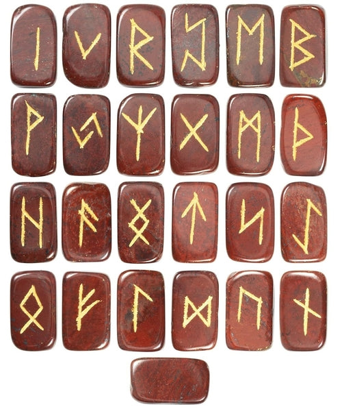Red Jasper Rune Set 25pcs Healing