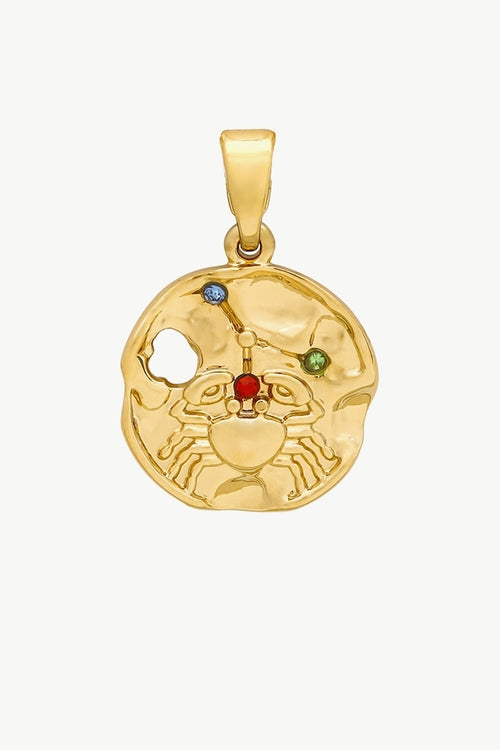 Gold Sculptural Zodiac Sign Pendant Necklace Set