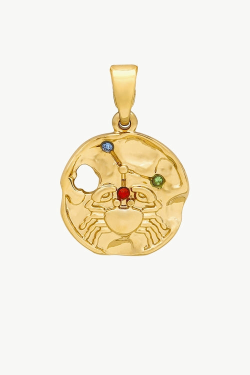 Gold Sculptural Zodiac Sign Pendant Necklace Set