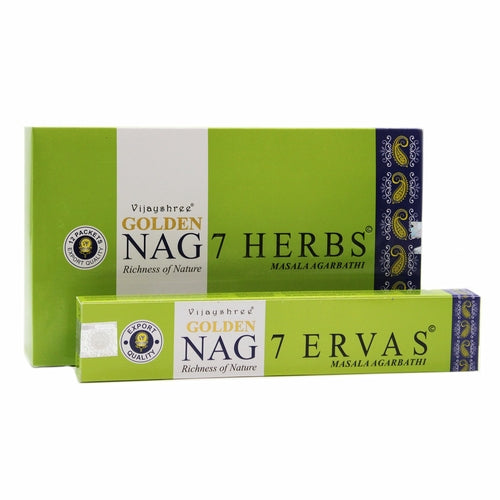 7 Herbs Golden Nag | Incense Sticks Joss 15g | Premium Scents |
