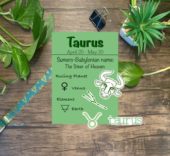 Taurus zodiac waterproof sticker set