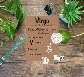 Virgo zodiac waterproof sticker set