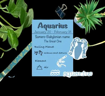 Aquarius Zodiac Sticker Set — Four Waterproof Designs | THE XIII HOUSE — product image