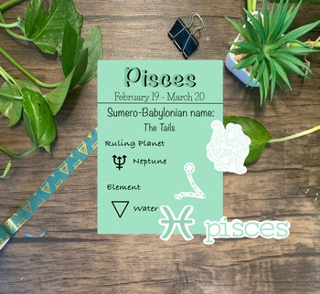 Pisces Zodiac Sticker Set — Four Waterproof Designs | THE XIII HOUSE — product image