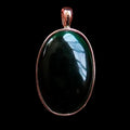 Malachite Sterling Silver Oval Pendant