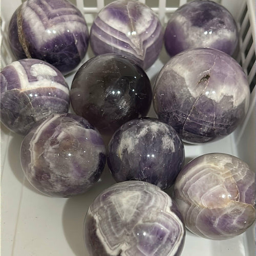 Chevron Amethyst Sphere (S)