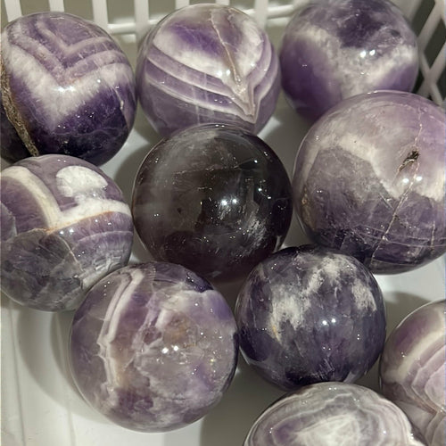 Chevron Amethyst Sphere (S)