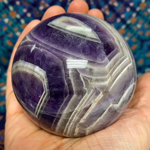 Chevron Amethyst Sphere #2