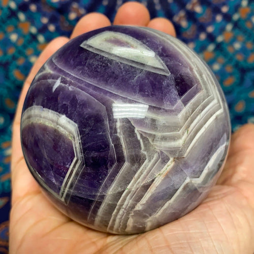 Chevron Amethyst Sphere #2