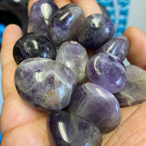 Banded Amethyst Tumbled Stones