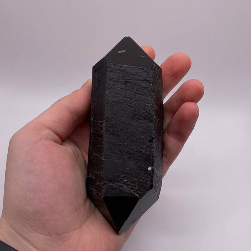 Black Tourmaline Double Terminated Rough Cut Points