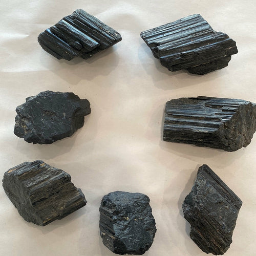 The Grounded Veil — Rough Black Tourmaline