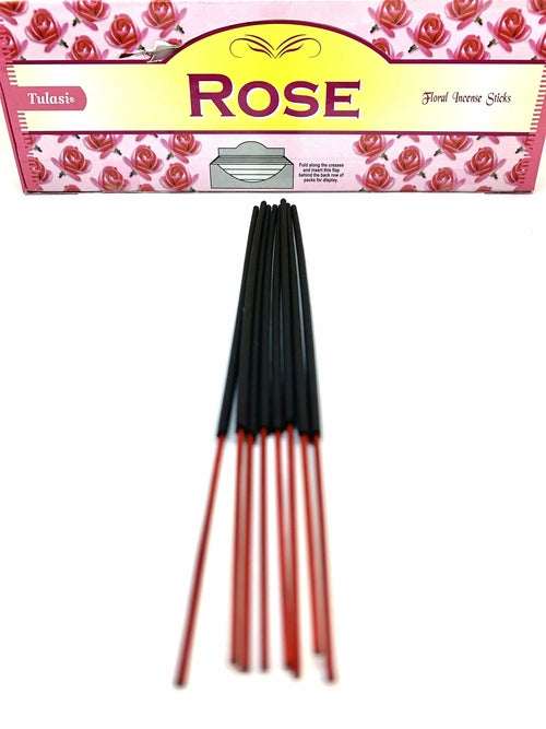 Bâtonnets d'encens à la rose (Paquet de 8 bâtonnets)