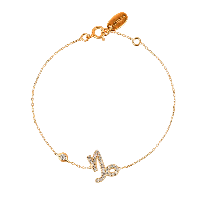 Capricorn Sterling Silver Zodiac Bracelet — product image