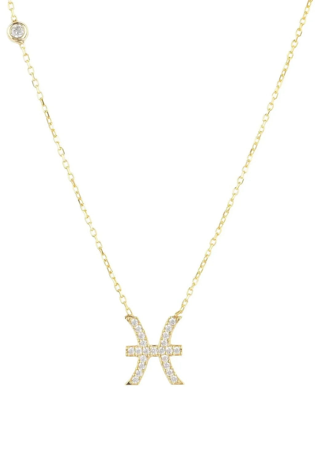 Latelita Gold Pisces zodiac pendant necklace