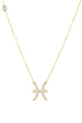 Latelita Gold Pisces zodiac pendant necklace