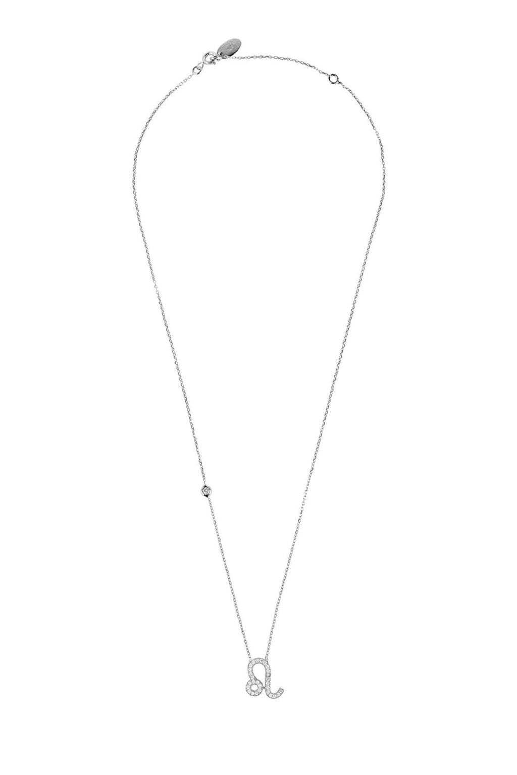 Latelita silver Leo zodiac necklace alternate view