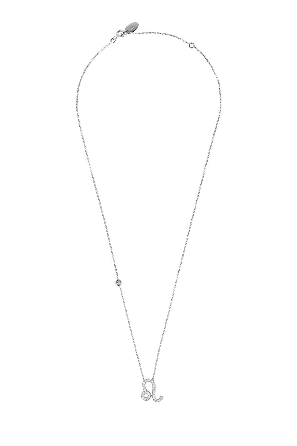 Latelita silver Leo zodiac necklace alternate view