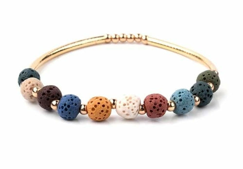 Rainbow Chakra Lava Stone Diffuser Bracelet | THE XIII HOUSE — product image 2