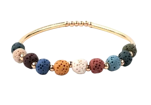 Rainbow Chakra Lava Stone Diffuser Bracelet | THE XIII HOUSE — product image 1