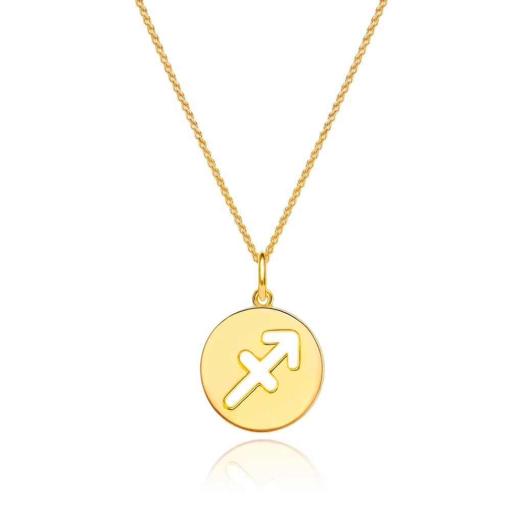 Sagittarius Gold-Plated Sterling Silver Zodiac Necklace — product image