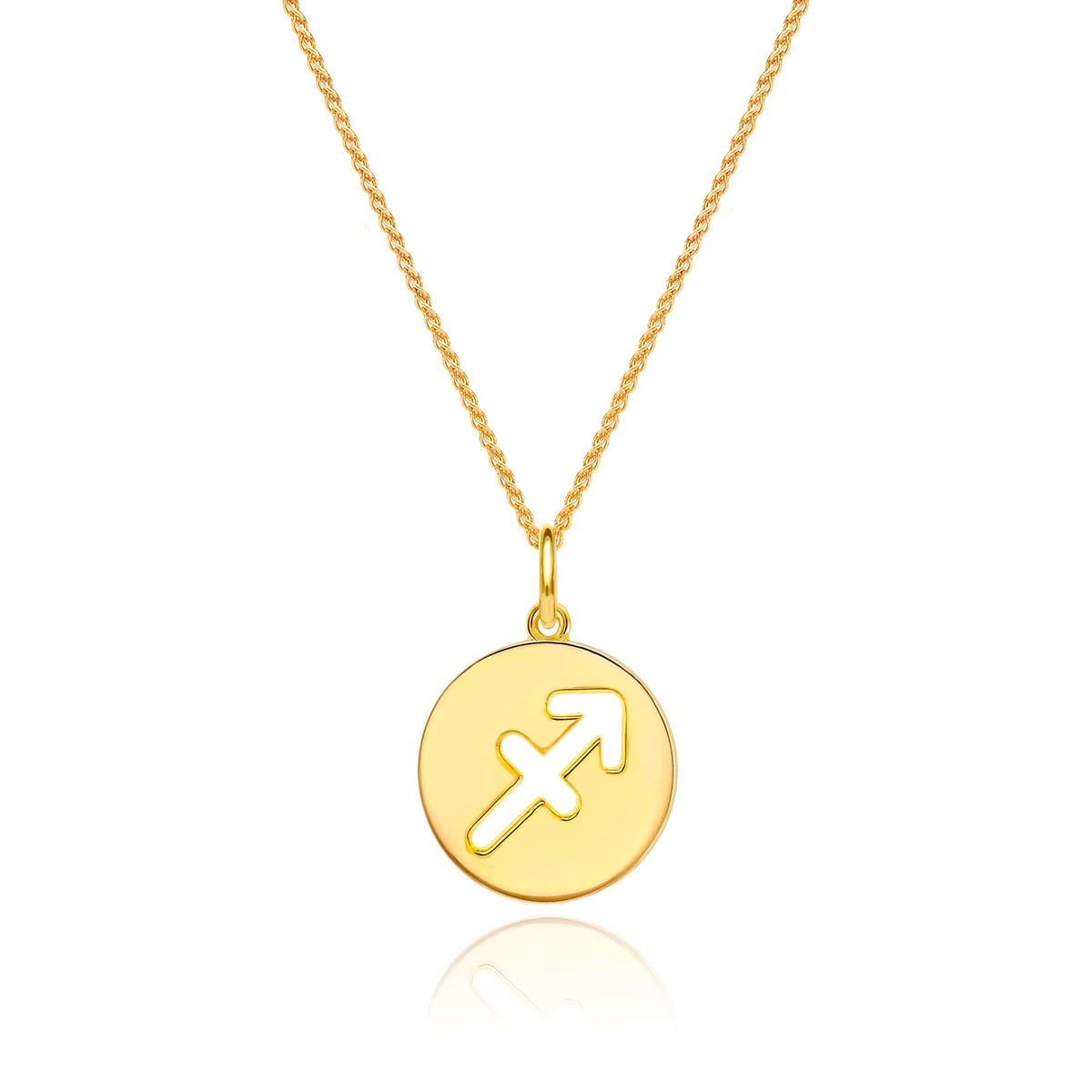 Sagittarius Gold-Plated Sterling Silver Zodiac Necklace — product image