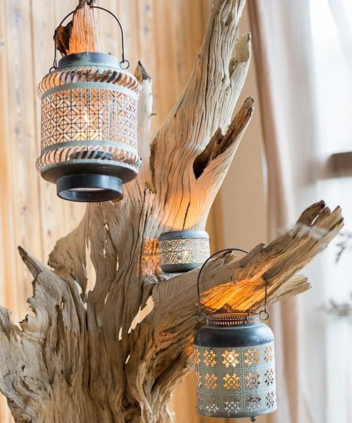 Metalllaternen-Kerzenhalter