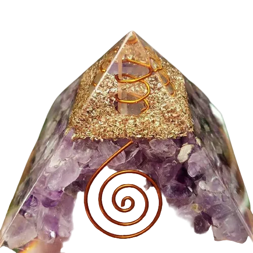 Amethyst Orgone Pyramid — Sculptural Crystal Object — product image 10