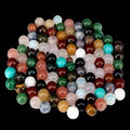 Mixed natural gemstone spheres, 10 mm