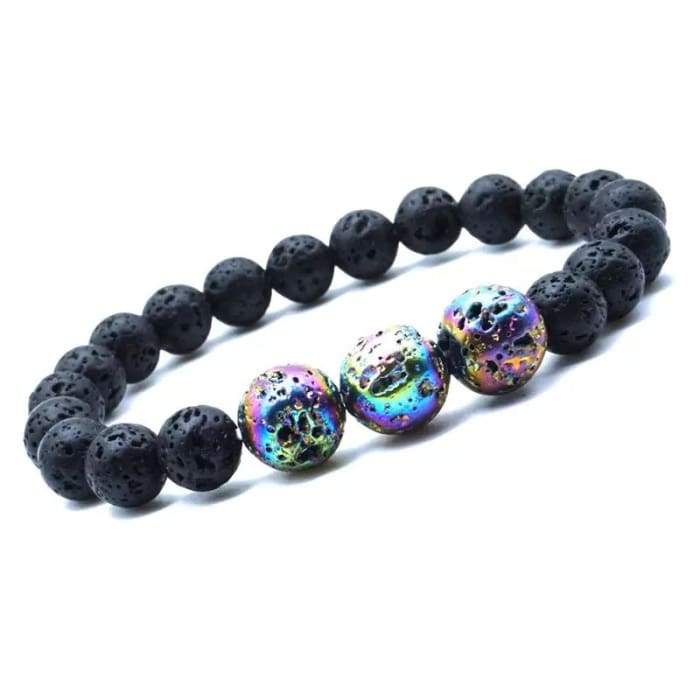 Rainbow Lava Stone Diffuser Bracelet