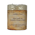 White beeswax altar candle set by Lailokens Awen