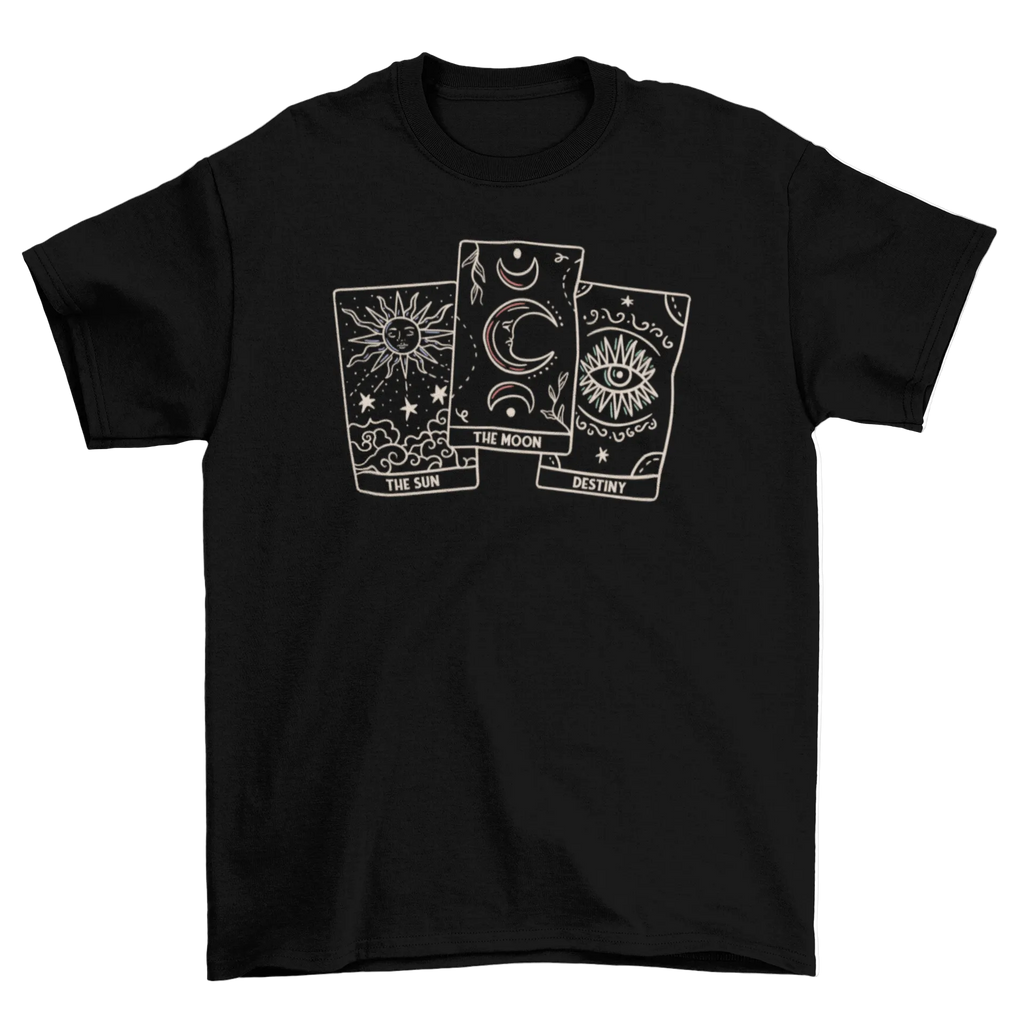 Sun, Moon & Destiny — Celestial Path Tarot Tee — product image