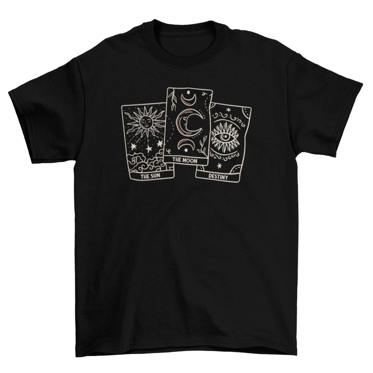 Sun, Moon & Destiny — Celestial Path Tarot Tee — product image