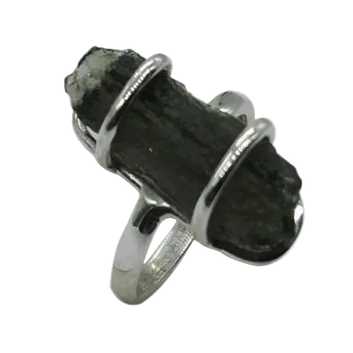 Celestial Connection Moldavite Ring — 925 Sterling Silver — product image