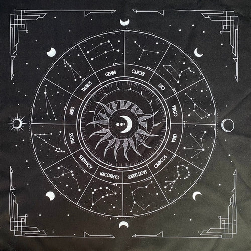 Schwarzes Tarot-Tuch für Legungen